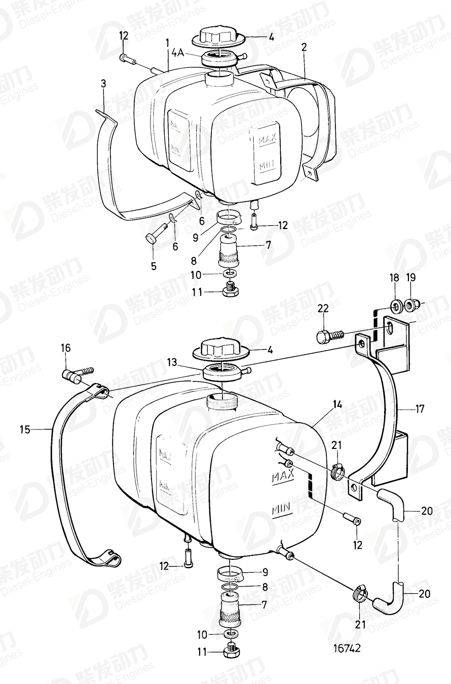 VOLVO Attaching plate 4952322 Drawing